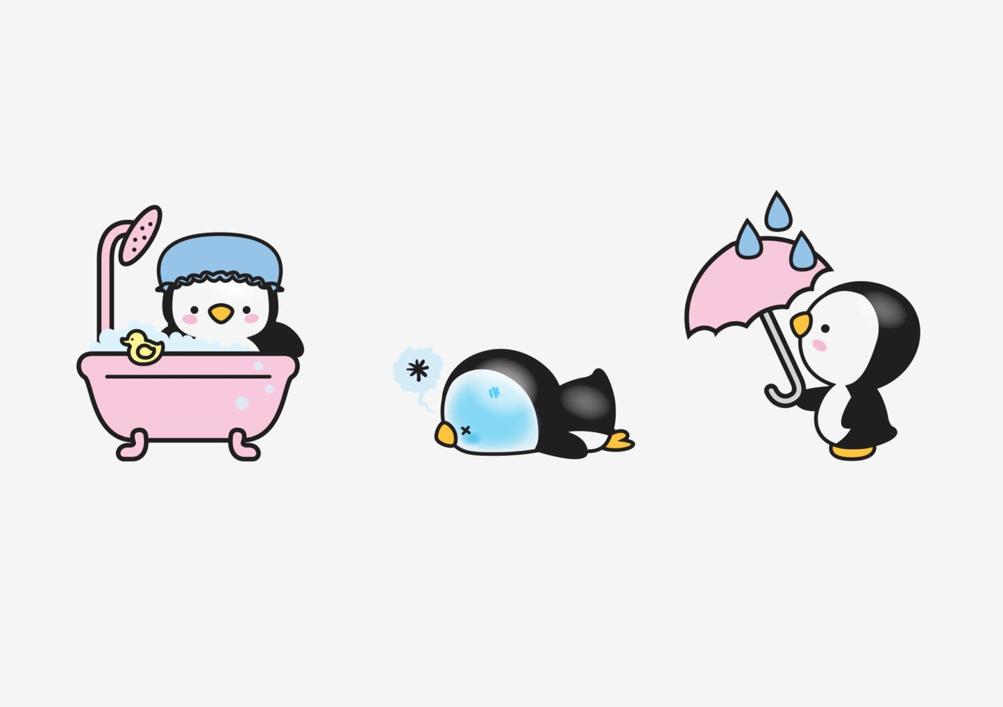 Premium Vector Clipart - Kawaii Pearl the Penguin - Cute Pengun Clipart - High Quality Vectors - Instant Download - Kawaii Penguin Clipart